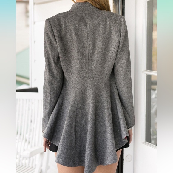 Lookbook Store Wool Blend Peplum Blazer - Picture 1 of 11